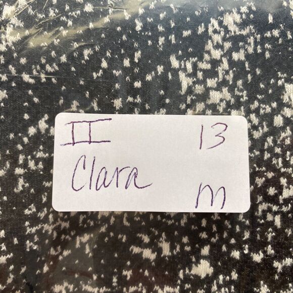 Clara Sun Woo Cardigan Top Womens Medium Black White Open Front Pockets Oversize - Picture 13 of 13